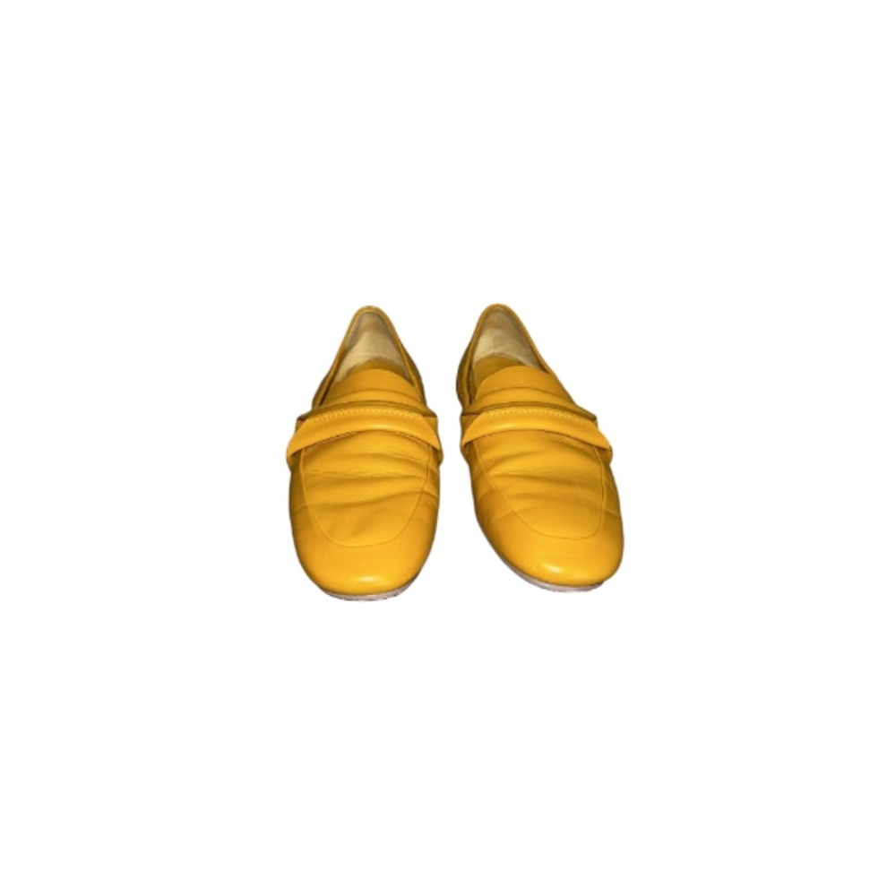Mercedes Castillo “Erin” Mustard Yellow Leather Loafers - Women’s Size 38.5